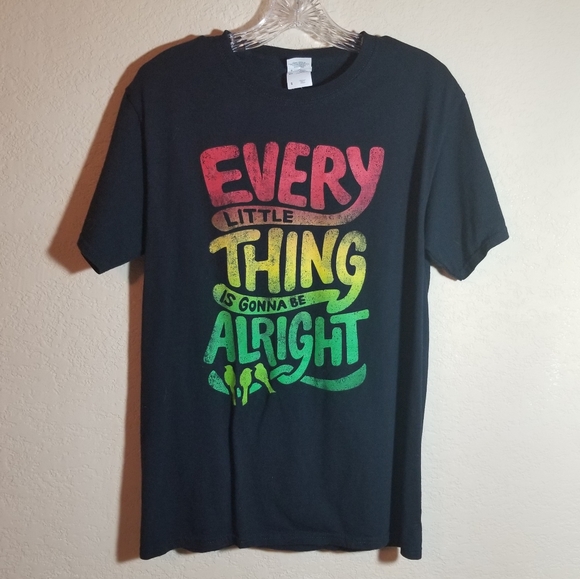 Tops - BOB MARLEY Every Little Thing graphic tee S
